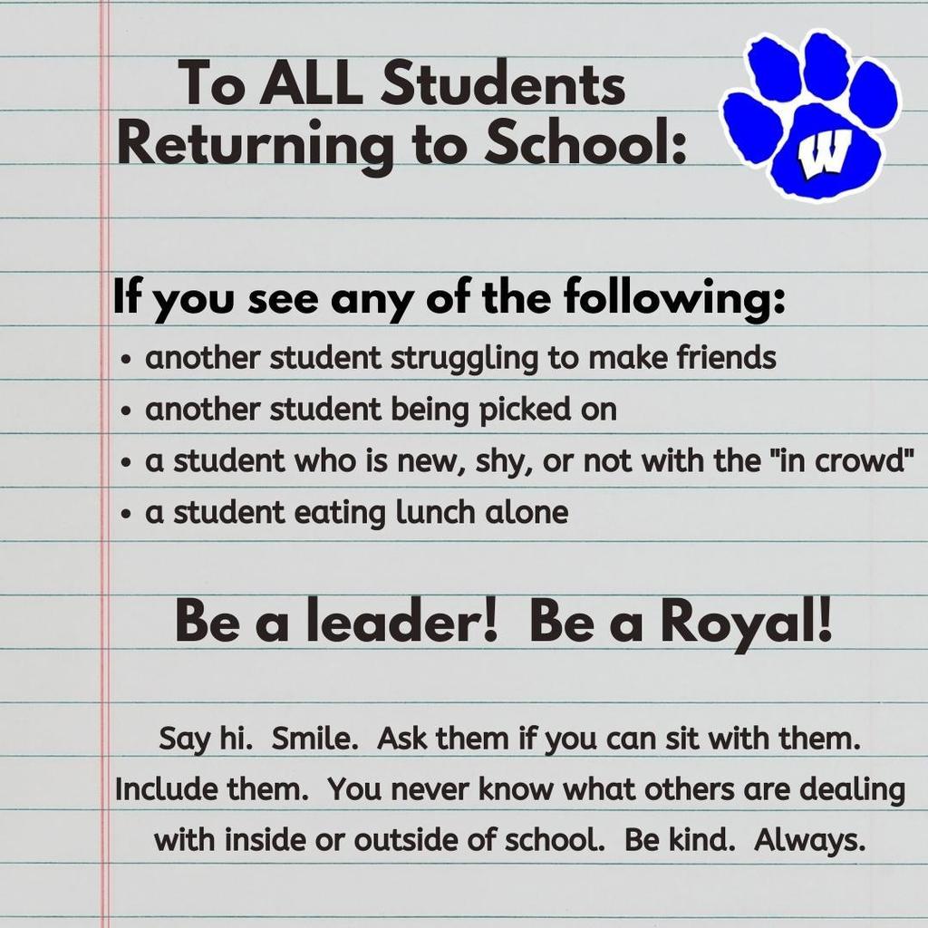 Be a leader!  Be a Royal!