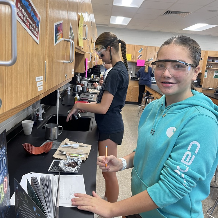 Students in Mrs. Rexroad's 9th grade physical science class practiced using various pieces of lab equipment to practice their dimensional analysis skills to covert between units to make their chocolate fudge!