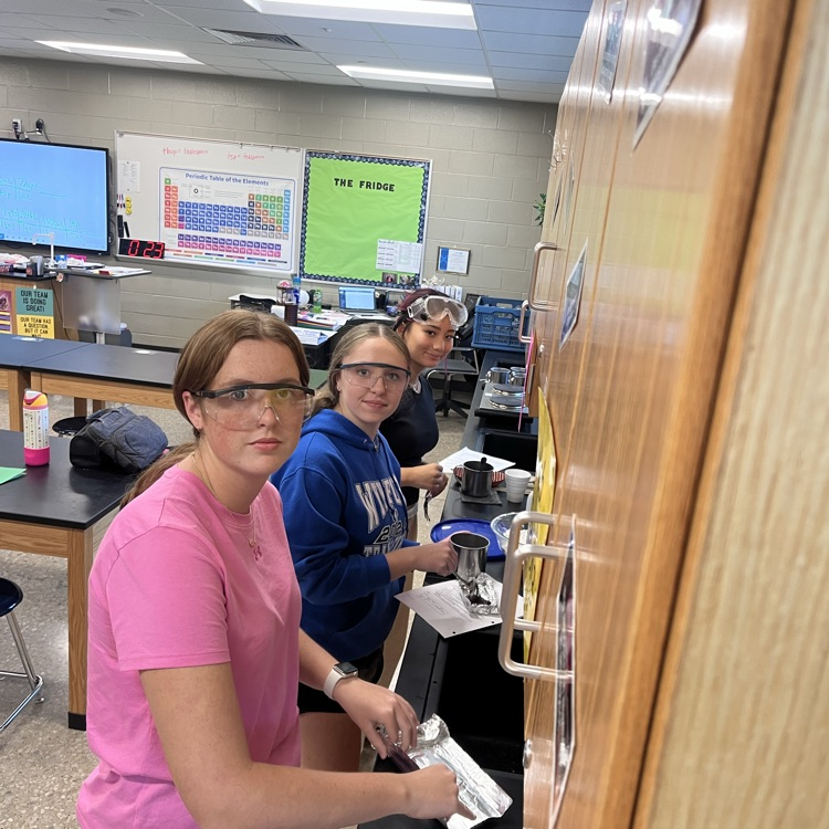 Students in Mrs. Rexroad's 9th grade physical science class practiced using various pieces of lab equipment to practice their dimensional analysis skills to covert between units to make their chocolate fudge!