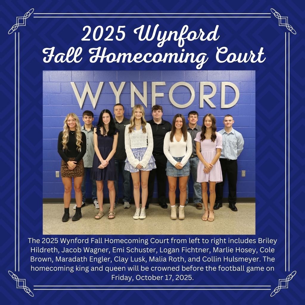2025 Fall Wynford Homecoming Court