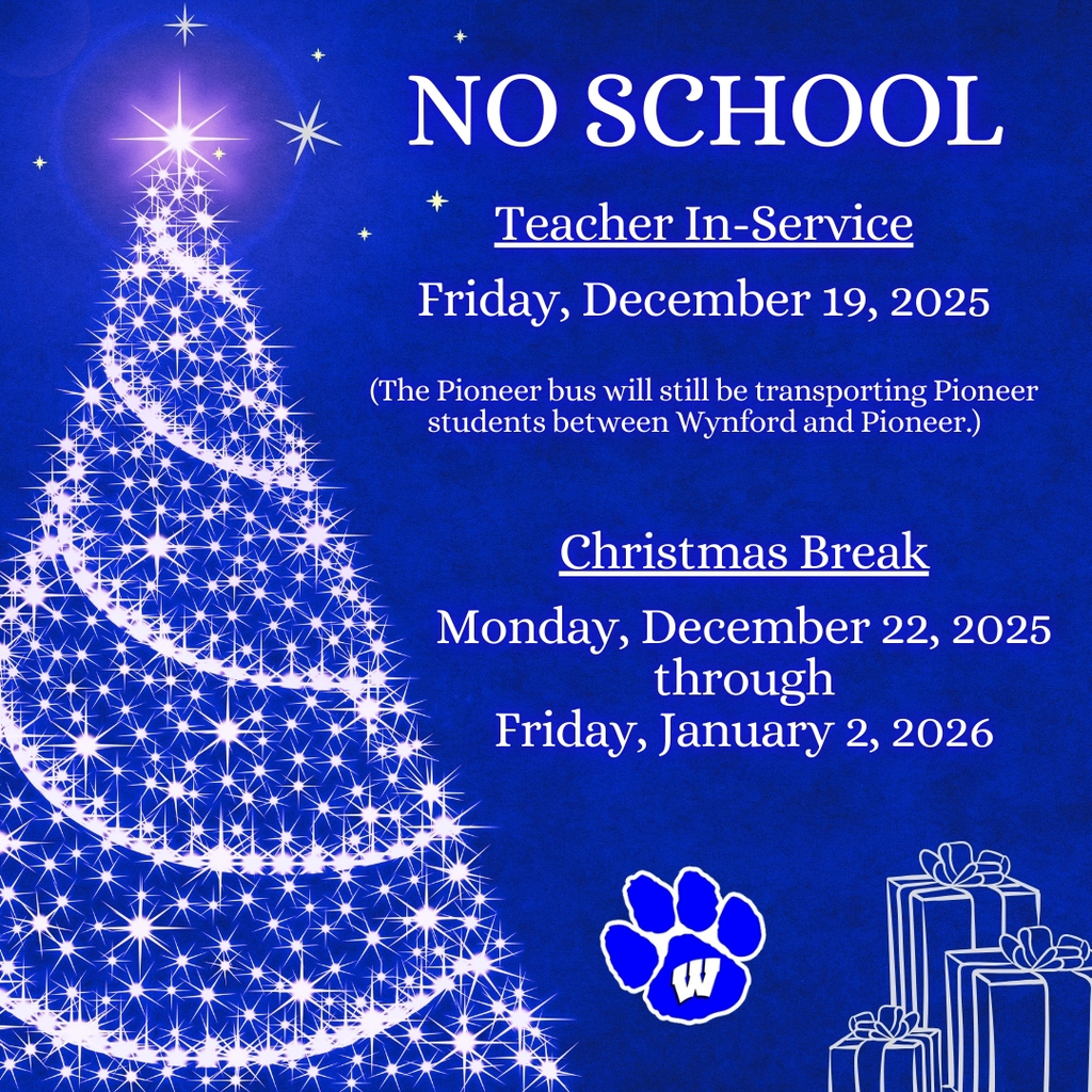 Teacher In-Service and Christmas Break