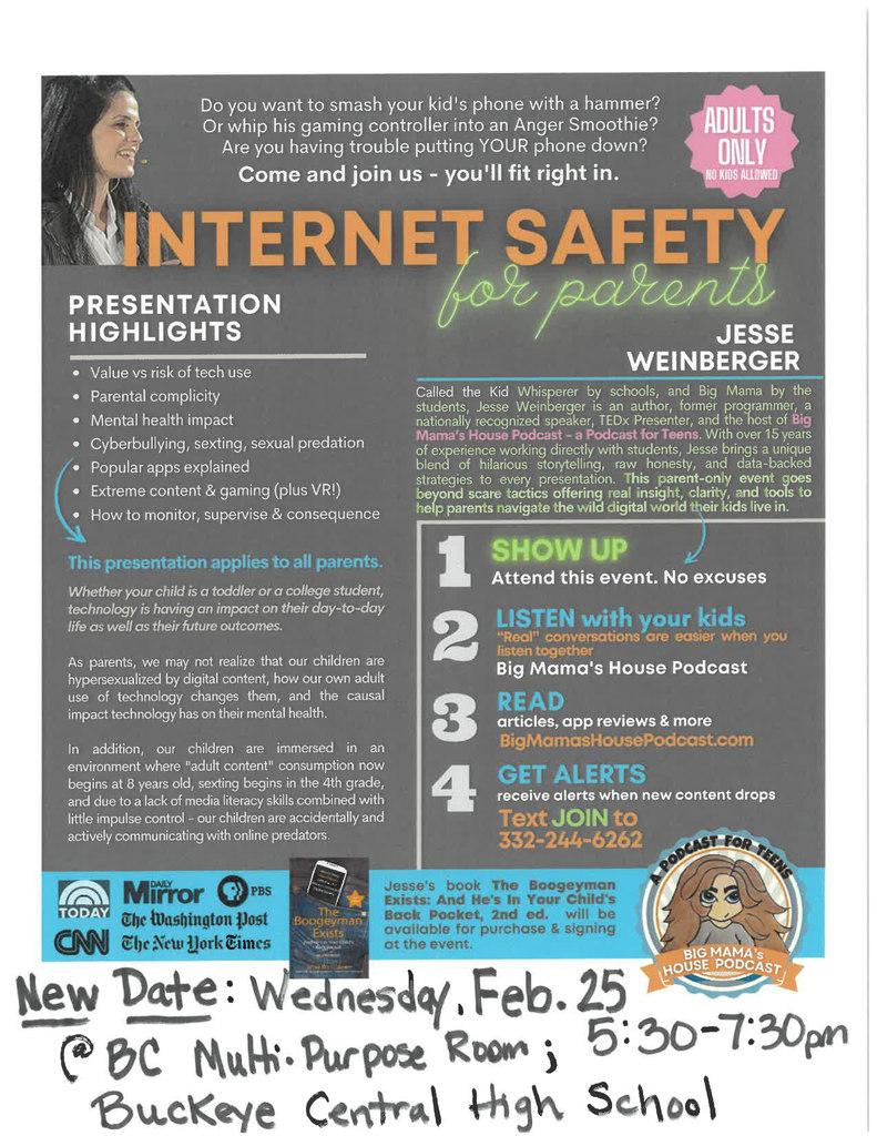 Internet Safety Rescheduled
