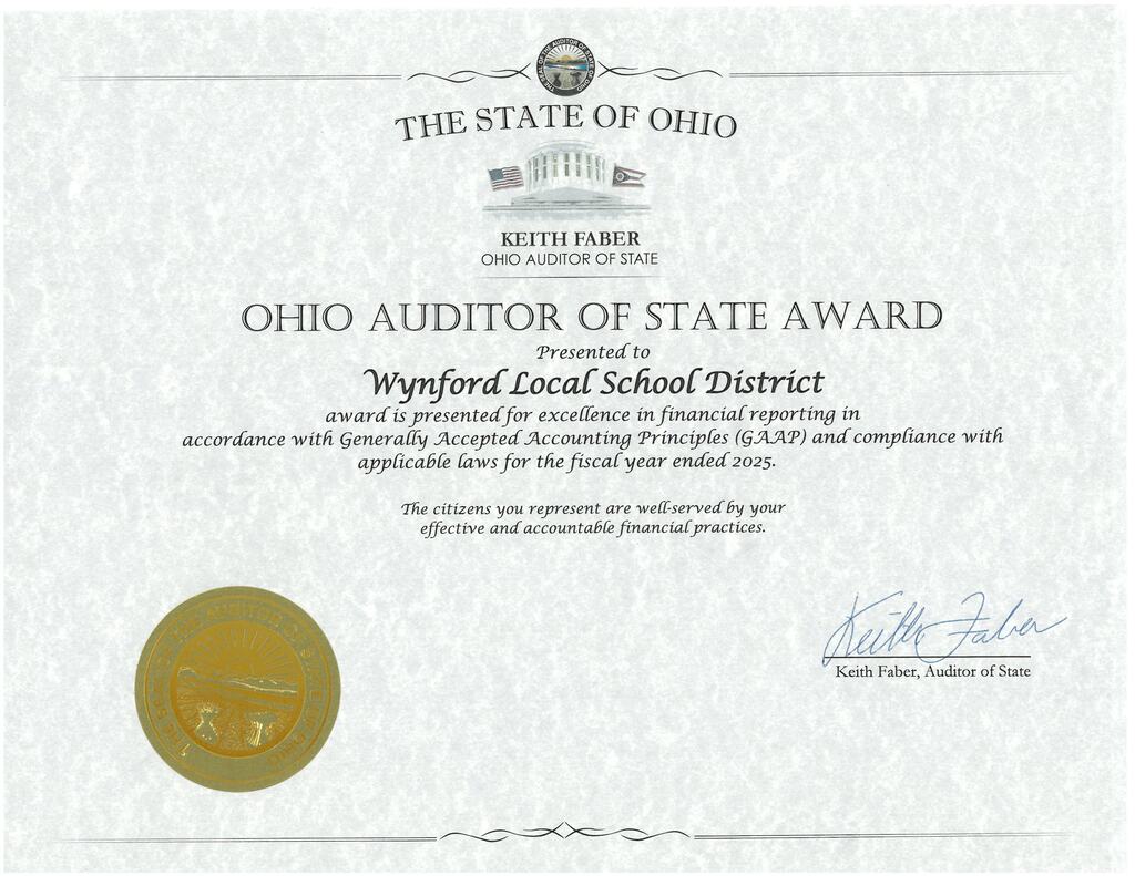 Auditor of State Award