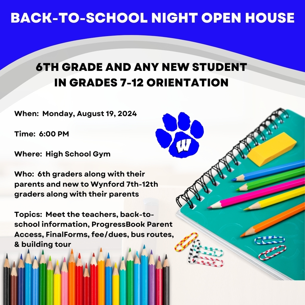 6th Grade and New 7-12 Grade Student Orientation