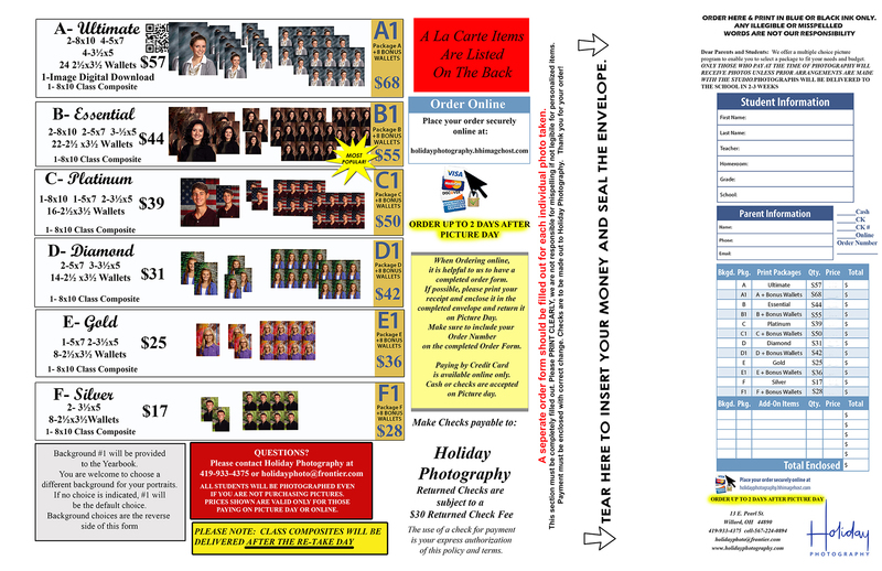 Elementary Order Form Inside