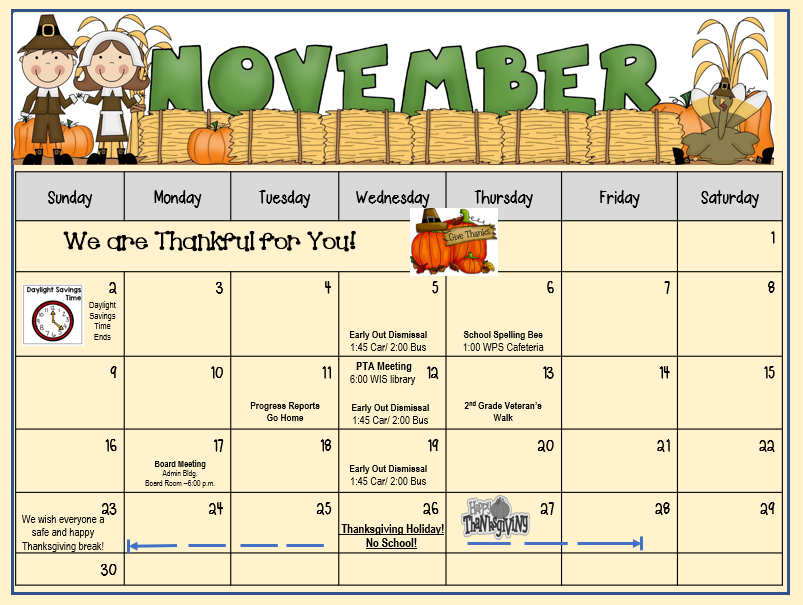 November Calendar 