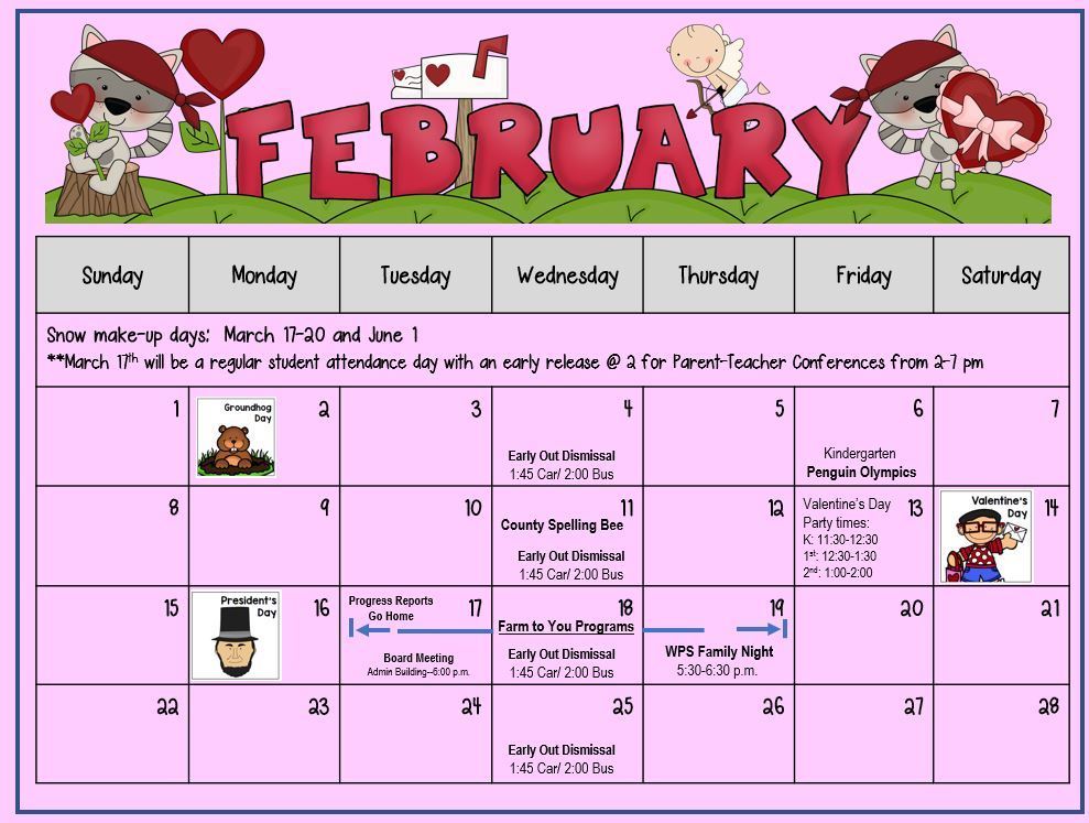 February Calendar