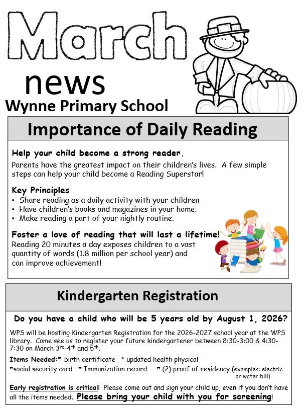 March Newsletter for primary school