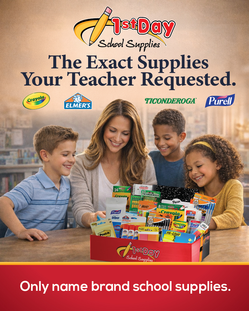 1st Day School Supplies Flyer 
