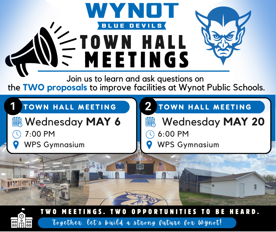 Upcoming Town Hall Meetings for WPS Facility Improvelments