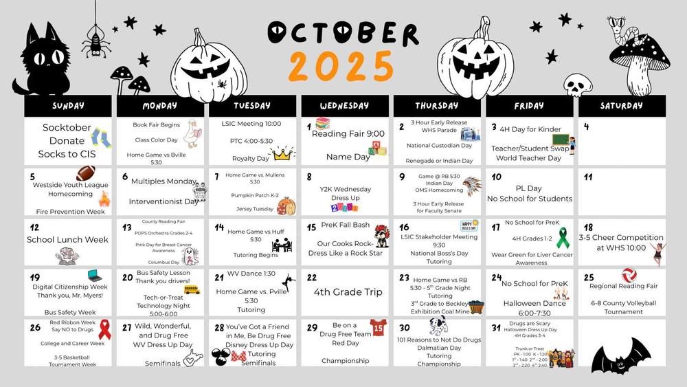 october 2025 calender
