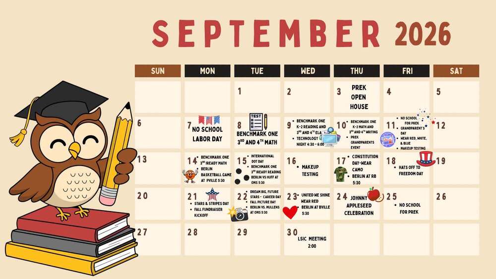 September activity callender