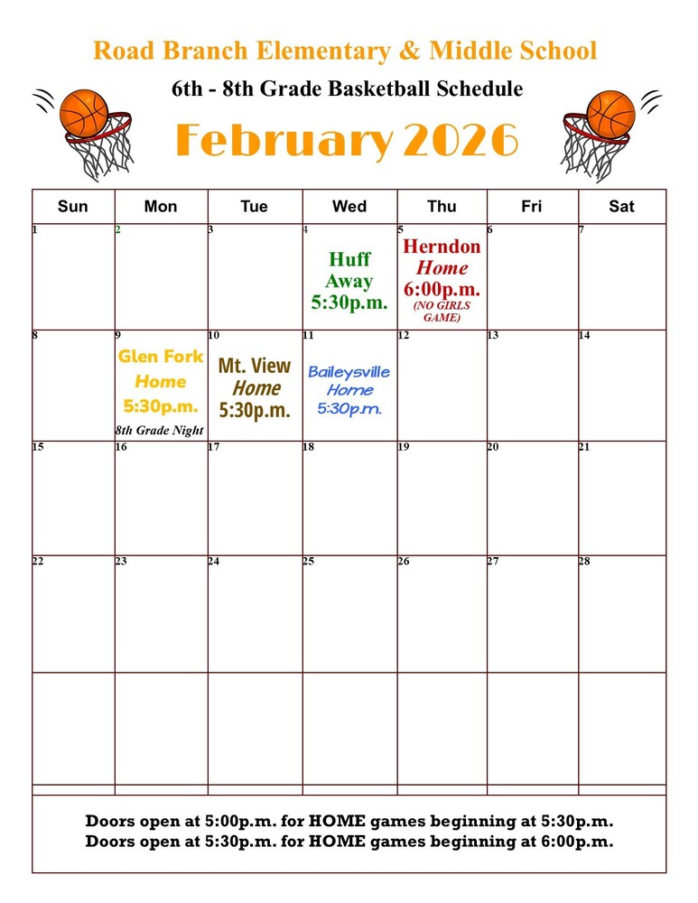 February Sports Calendar
