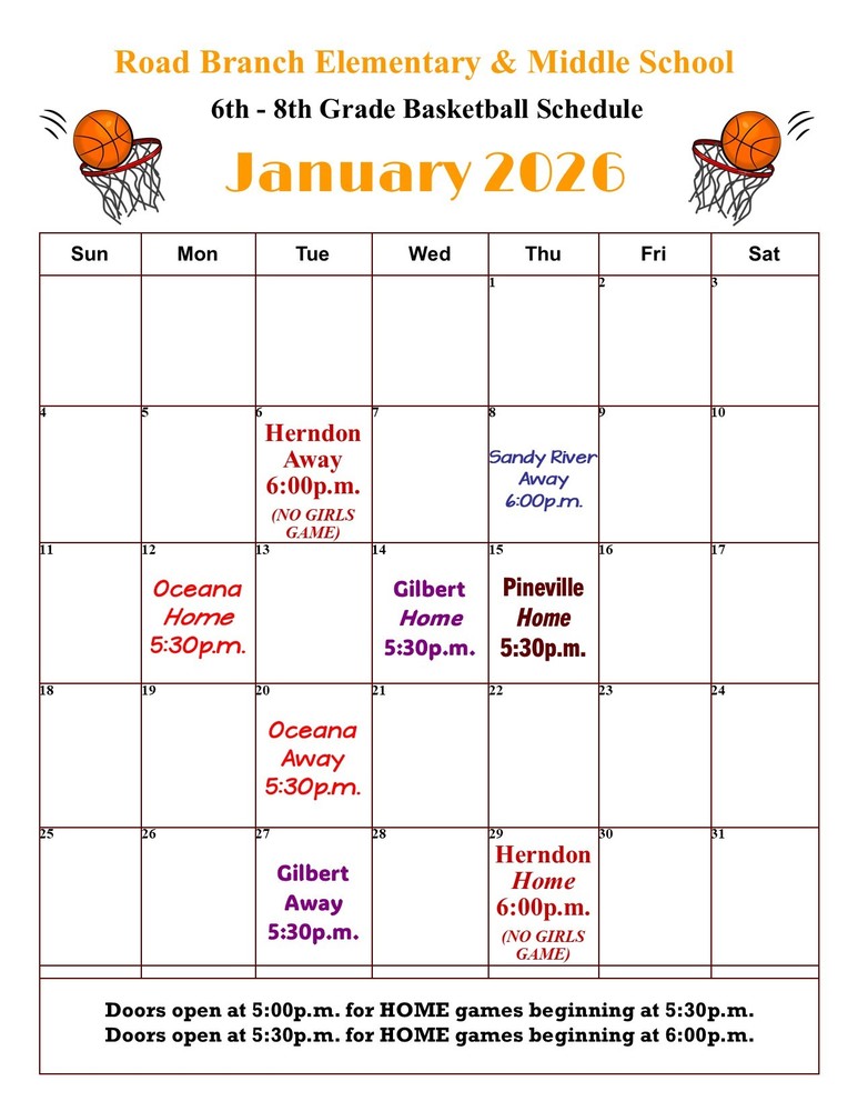 January Sports Calendar