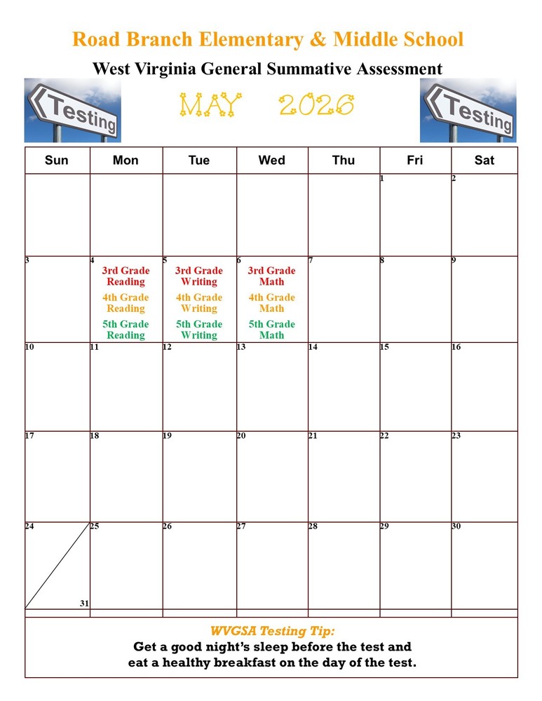 May GSA Calendar
