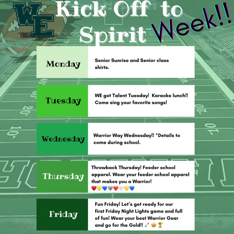 kick off spirit week