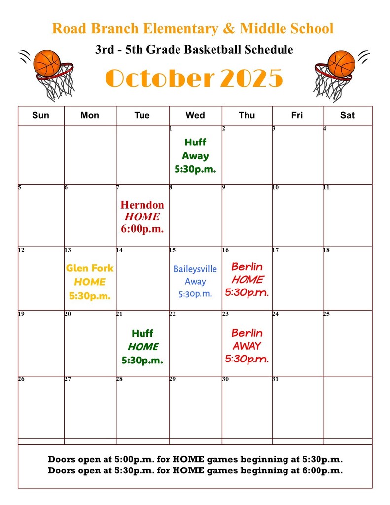 October Sports Calendar