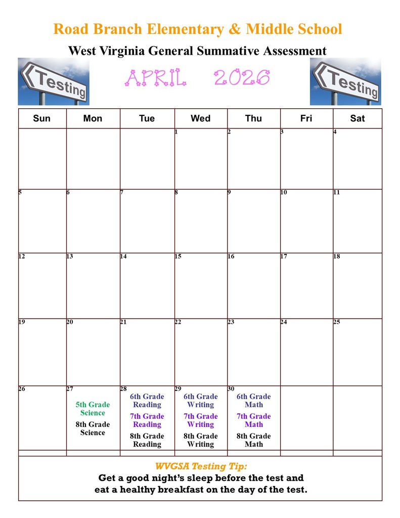 April GSA Calendar
