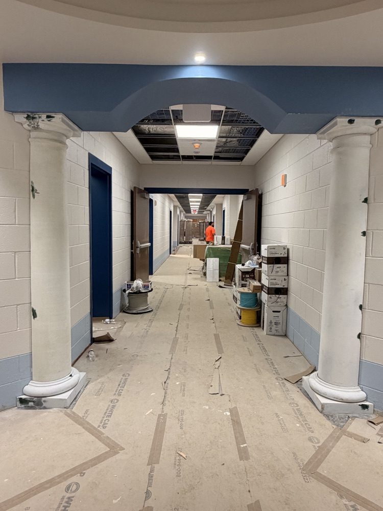 inside a school building construction