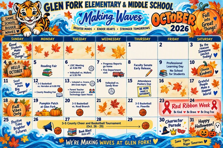October calendar 