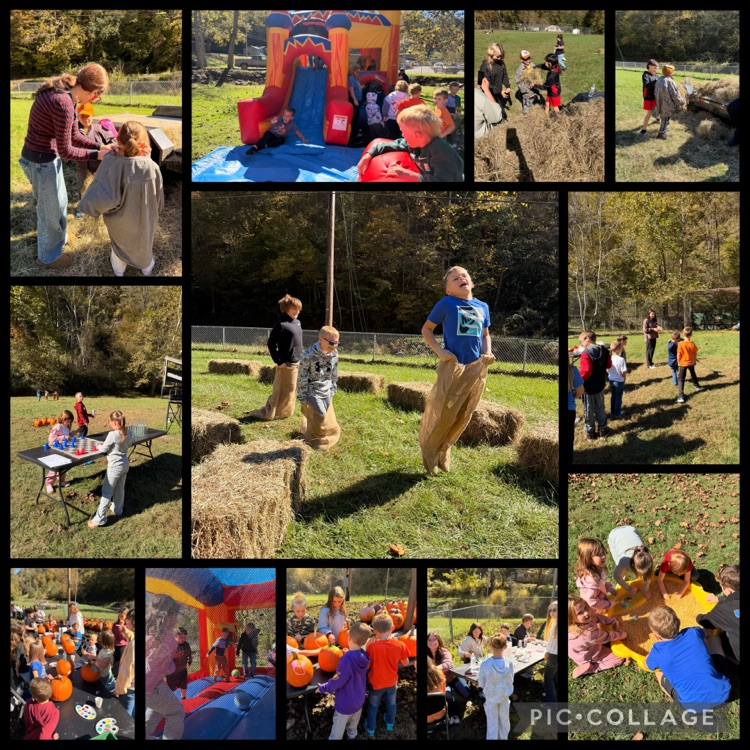 Elementary students at the Pumpkin Patch 