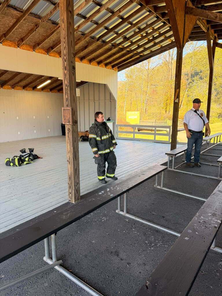 firefighters presenting