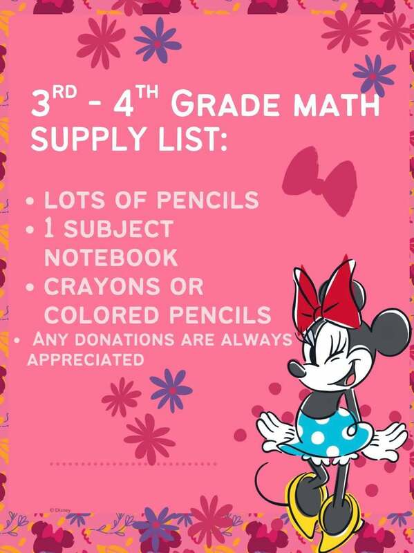 3/4 grade math