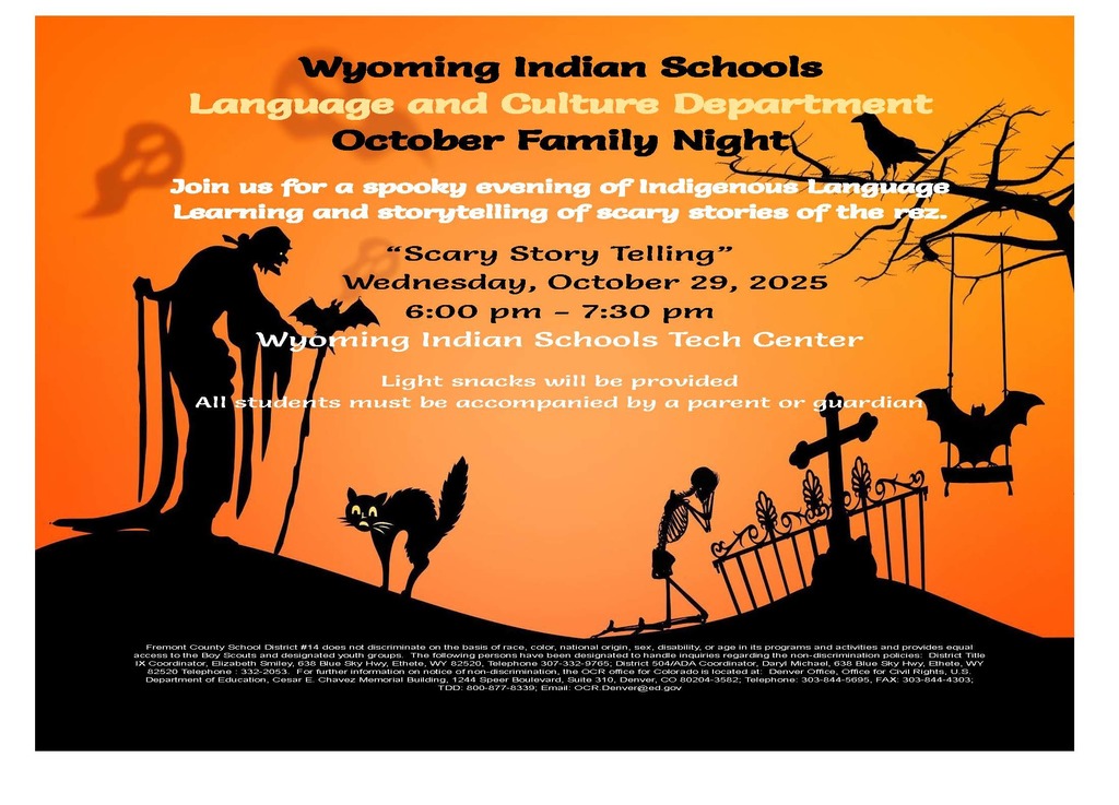 Language & Culture Department - October Family Night - "Scary Story Telling"