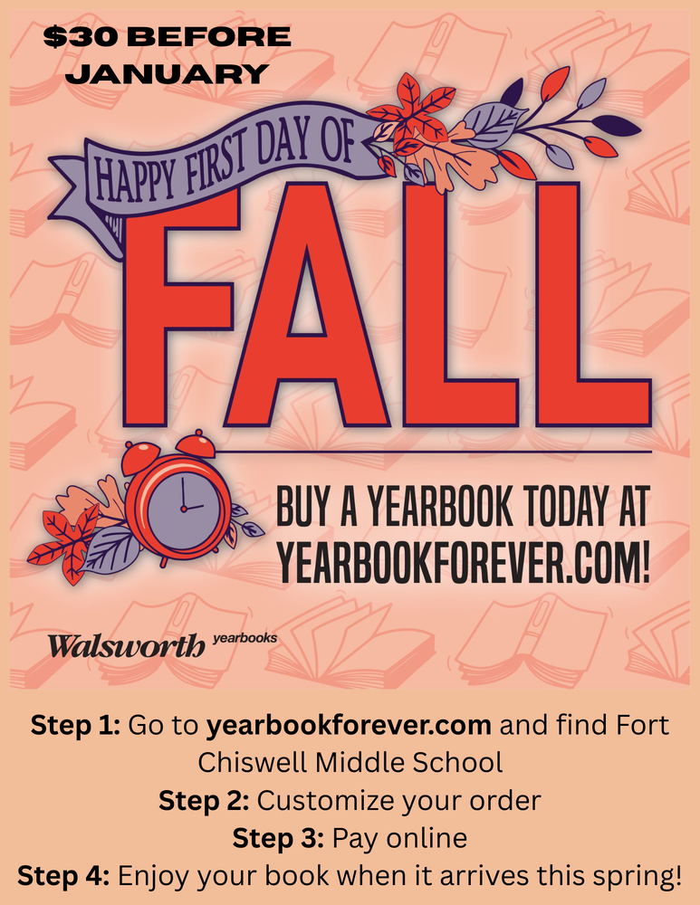 Yearbook sale starting $30 before January
