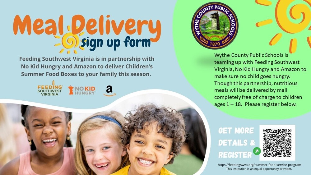 Free Summer meal delivery information