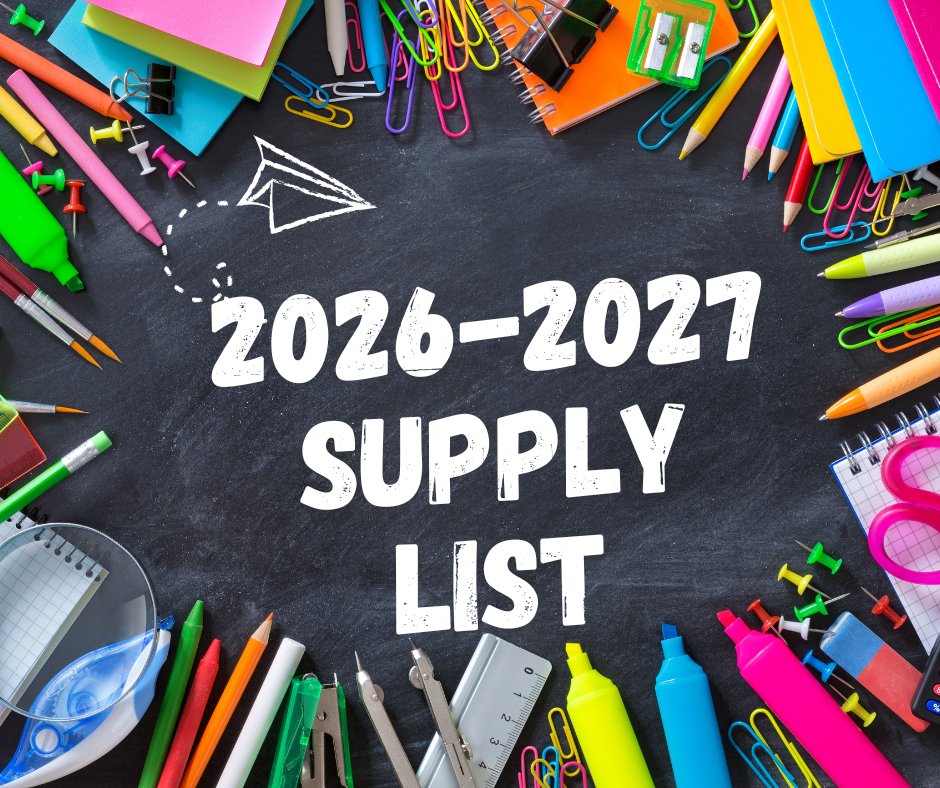 2026-2027 Back to School Supply List