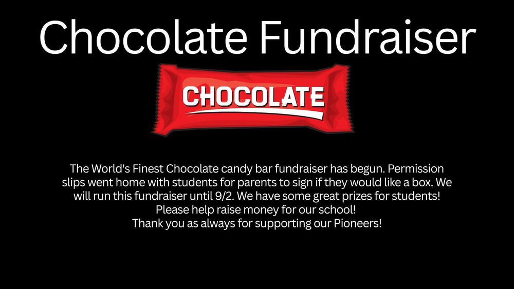 Chocolate Fundraiser with chocolate bar