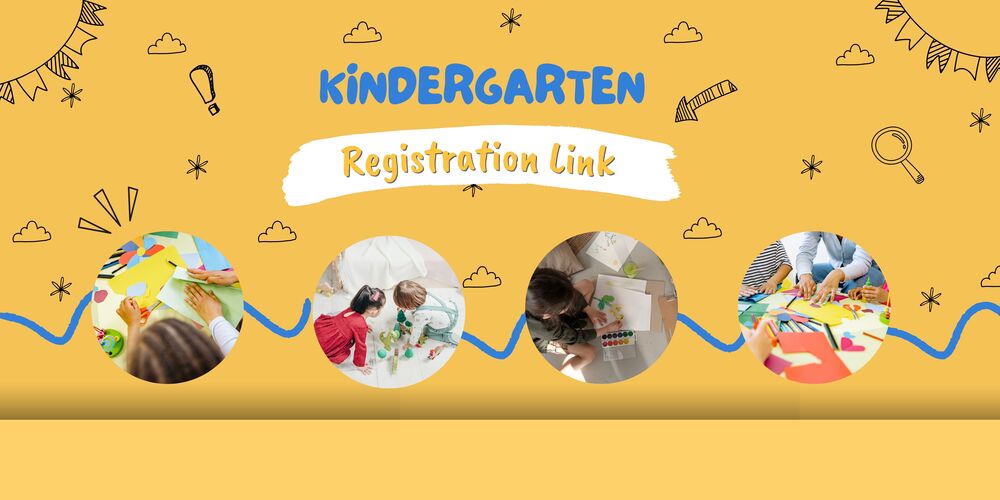 kindergarten registration link with pictures of children