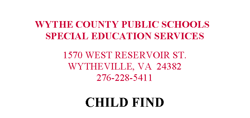 WCPS Child Find