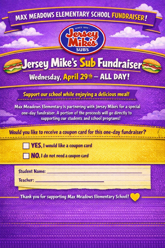 Jersey Mike's Fundraiser