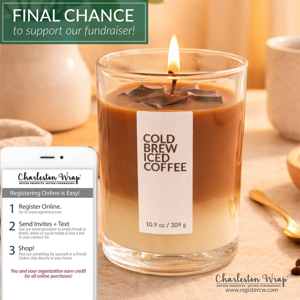 FINAL CHANCE to place your Charleston Wrap orders! Would you help us exceed our goal of $___ by sharing our fundraising link one last time? Even one share can make a huge difference! Share via email, text, or social media today. Thank you to everyone who has supported our fundraiser! #charlestonwrap #fundraiser #charlestonwrapfundraiser     