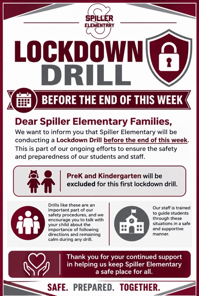 flyer stating drill this week. 