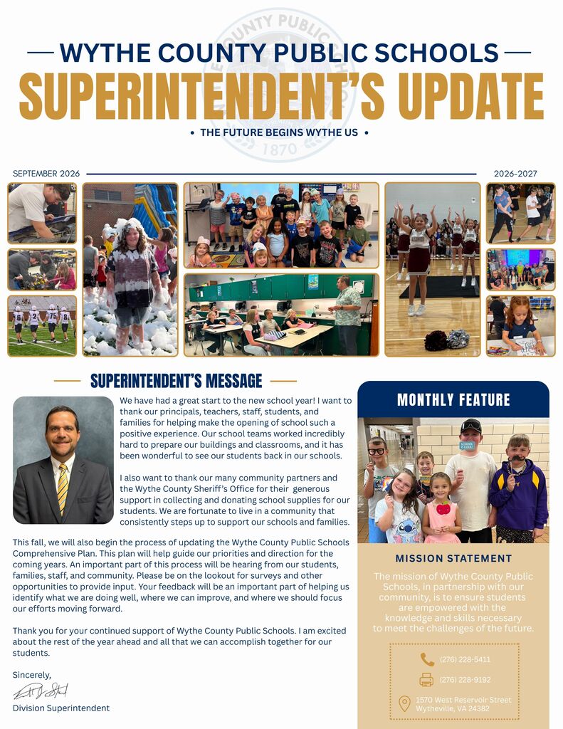 Wythe County Public Schools Superintendent's Update - Page 1