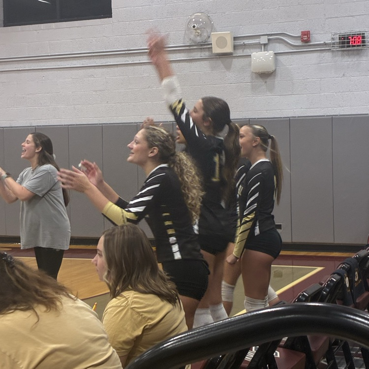 the bench cheers as the pioneers get an ace