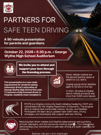 Teen and Parent Driving Presentation  October 22 at 5:30 90 minutes