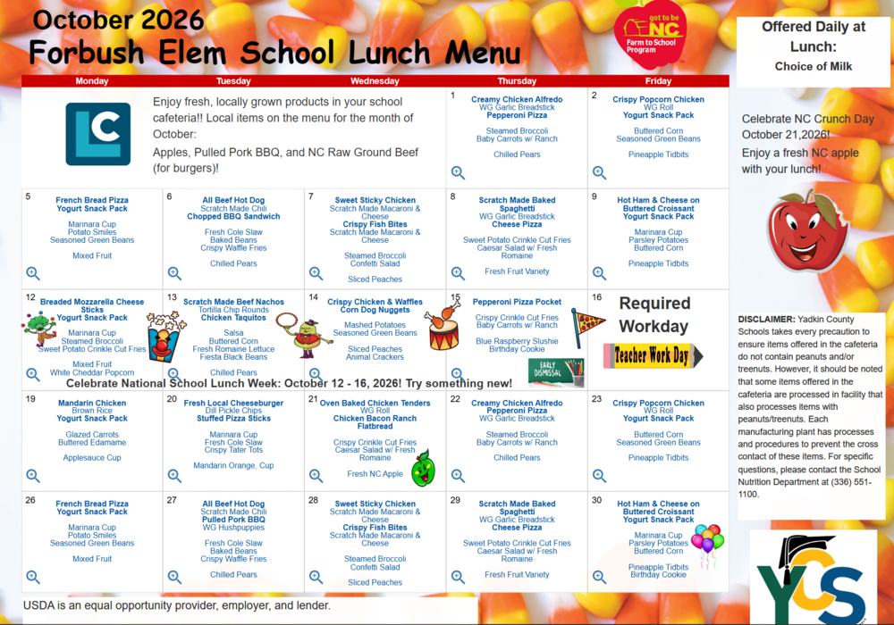 lunch menu