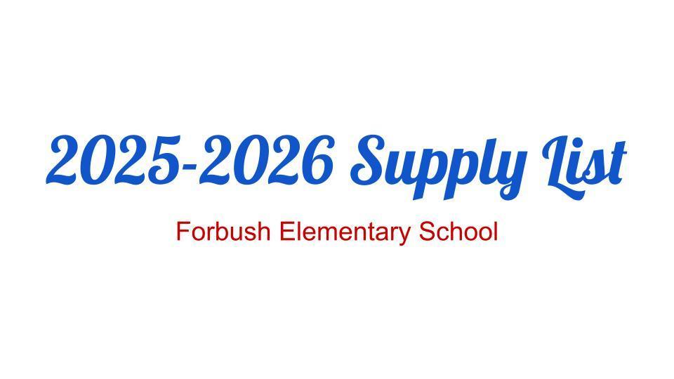 Supply List