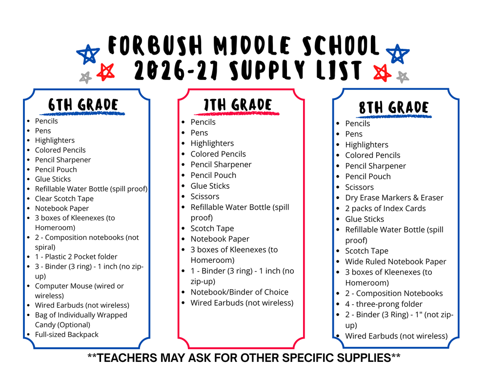 School Supply List