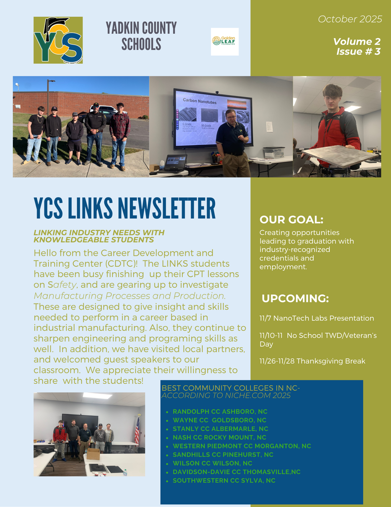 Here's the latest news from YCS-LINKS!