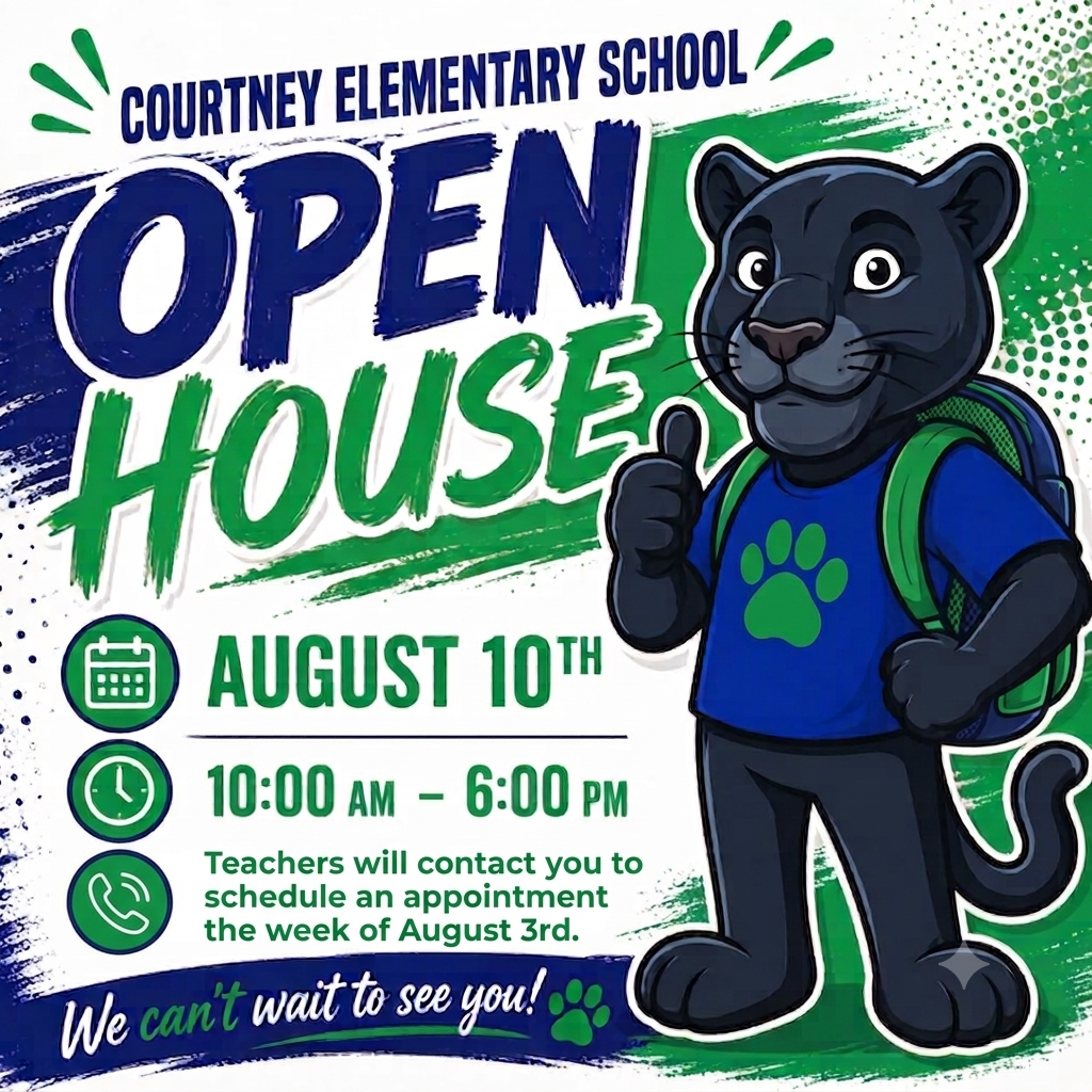 Open House is coming soon!  We can't wait to welcome our Panther's back to school!