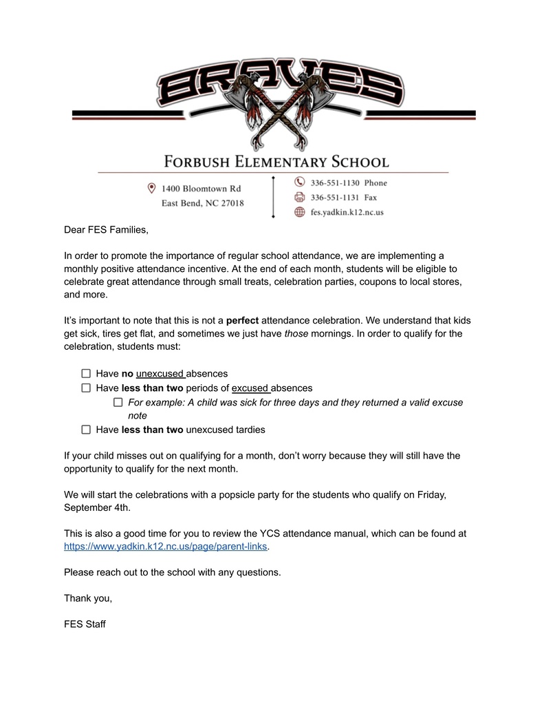 attendance info