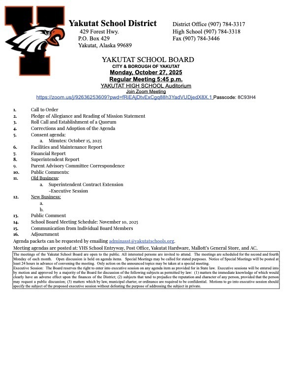 School Board Agenda