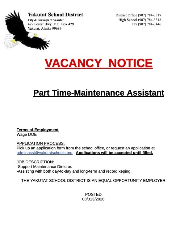 Vacancy Notice