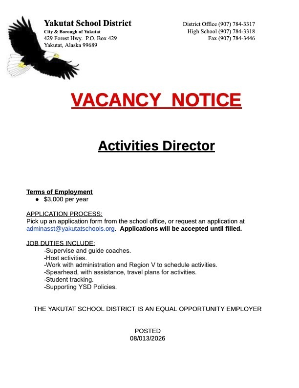 Vacancy Notice