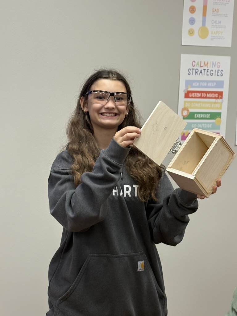 Students building a box